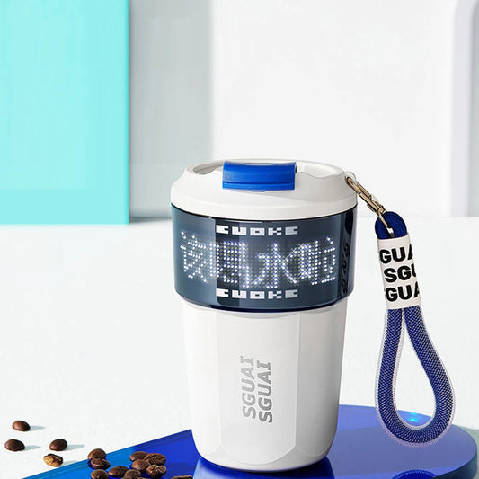 PixeLid – Smart LED Coffee Tumbler with Custom Pixel Art via App