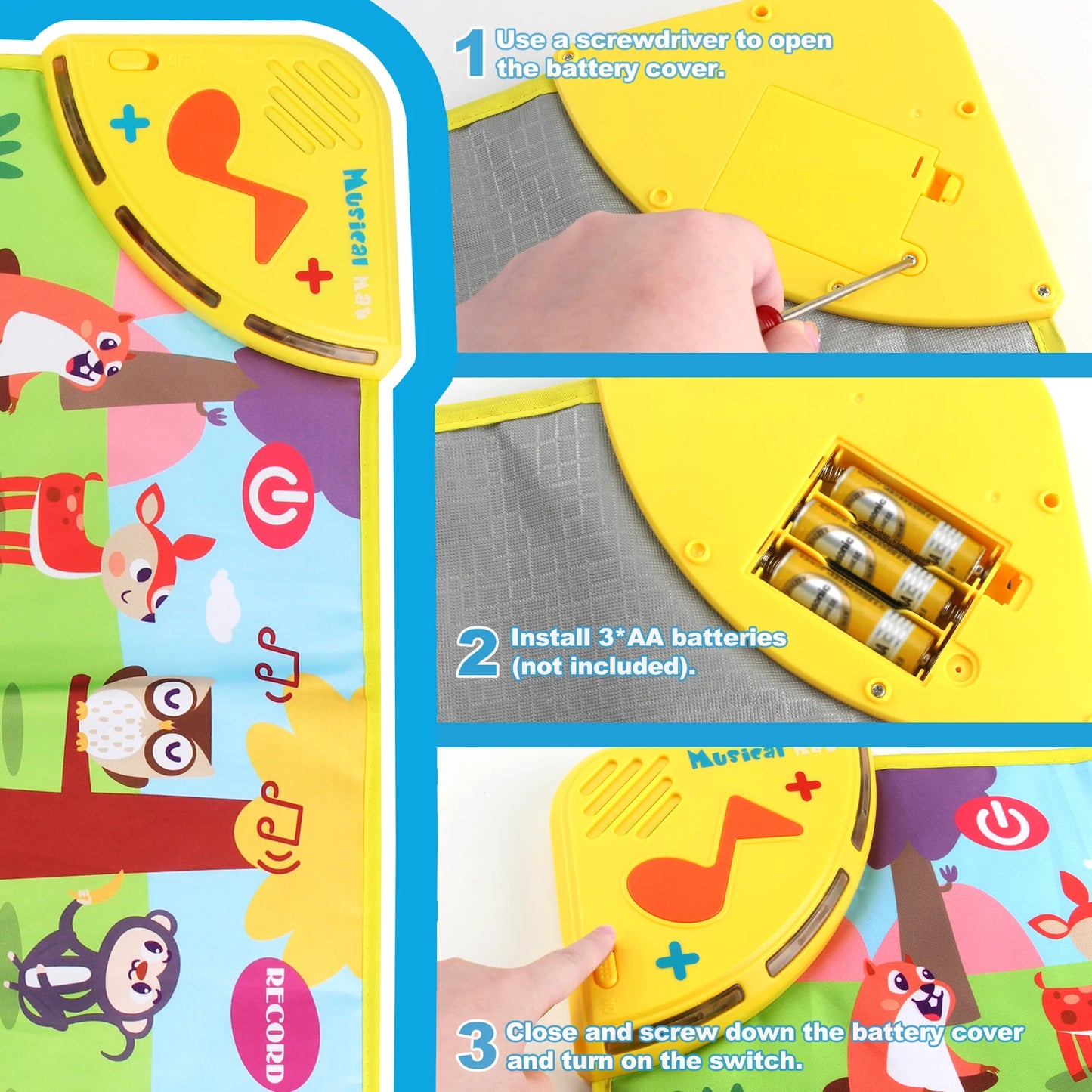 TuneTails™ – Baby Piano Dance Mat with Animal Sounds