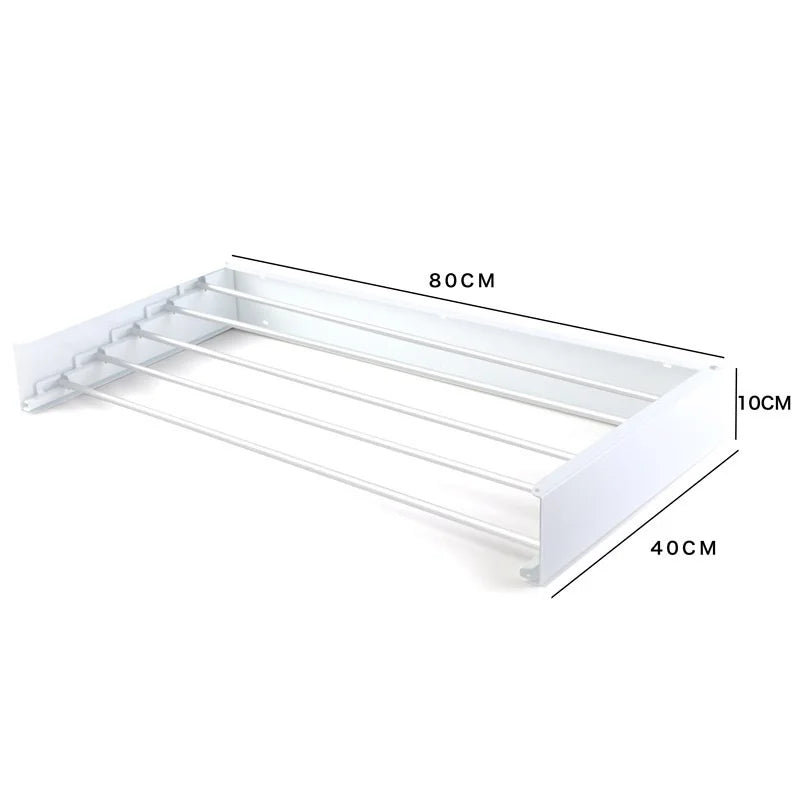 AirFold Rack – Wall-Mounted Laundry Drying Rack with 5 Rods