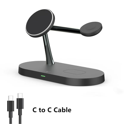 PowerDock Pro™ – 3-in-1 Wireless Charger for iPhone, Apple Watch & AirPods