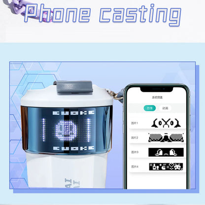 PixeLid – Smart LED Coffee Tumbler with Custom Pixel Art via App