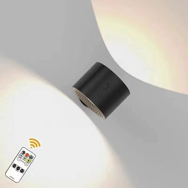 NoirGlow 360 – Rotatable LED Wall Lamp with Touch & USB