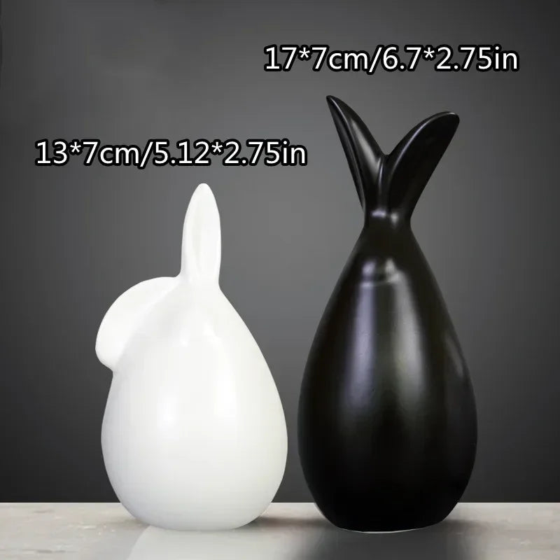 Monochrome Forest – Nordic Porcelain Animal Figurines
