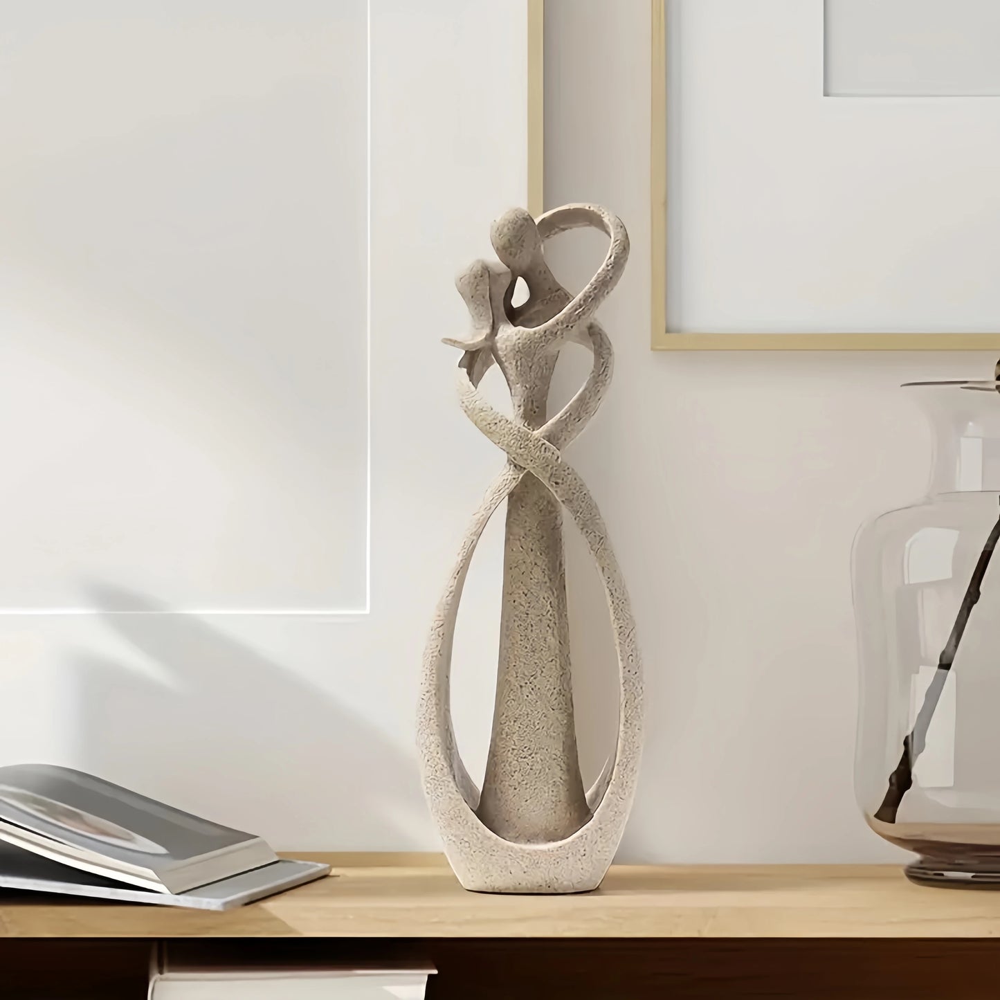 Abstract Resin Couple Statue Office Desk Shelf Decor