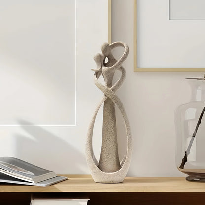 Abstract Resin Couple Statue Office Desk Shelf Decor