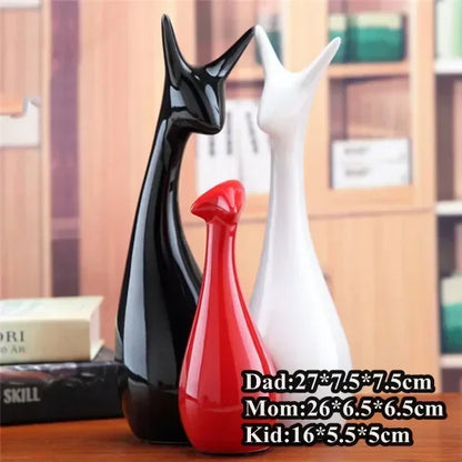 Monochrome Forest – Nordic Porcelain Animal Figurines