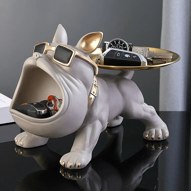 Bulldecor – Resin Bulldog Statue with Hidden Storage Compartment