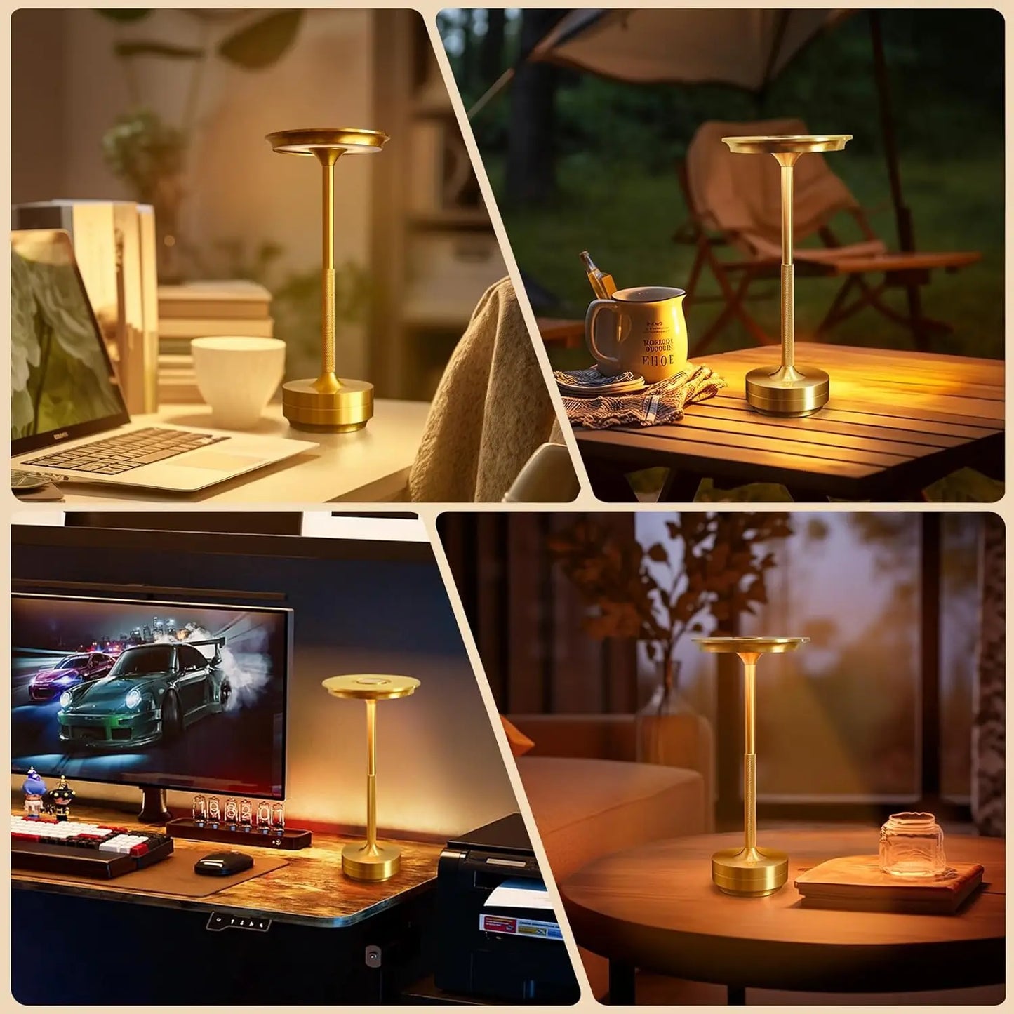 LumaMood Touch – Wireless LED Desk & Table Lamp with USB Charging