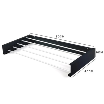 AirFold Rack – Wall-Mounted Laundry Drying Rack with 5 Rods