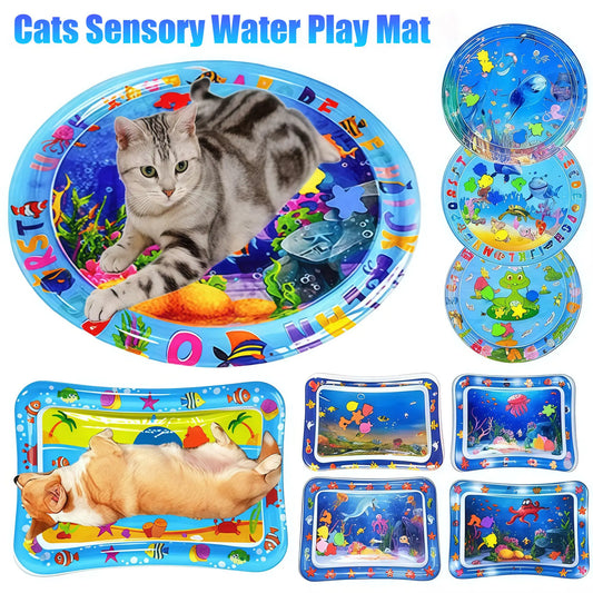 AquaPaws™ Play Mat – Inflatable Sensory Water Toy for Cats & Small Pets