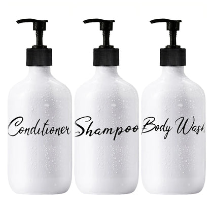 EssenceFlow – 3-Pack Lotion & Shampoo Dispenser Bottles
