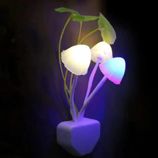 LED Mushroom Night Light – Smart Sensor Plug Lamp