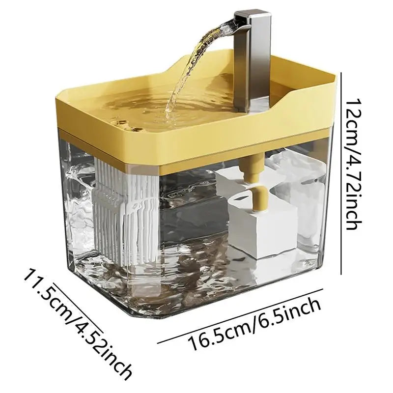PurrFlow™ – USB Cat Water Fountain with Silent Pump & Filter System