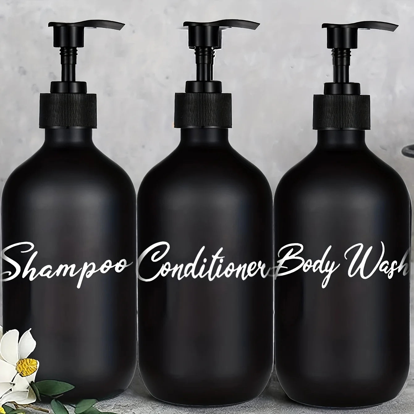 EssenceFlow – 3-Pack Lotion & Shampoo Dispenser Bottles