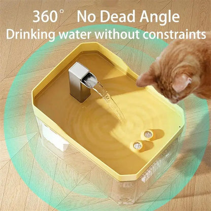 PurrFlow™ – USB Cat Water Fountain with Silent Pump & Filter System