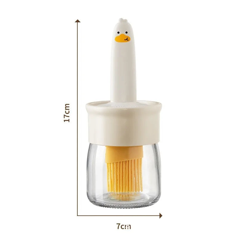 Brush & Pour™ – 2-in-1 Olive Oil Bottle with Silicone Basting Brush