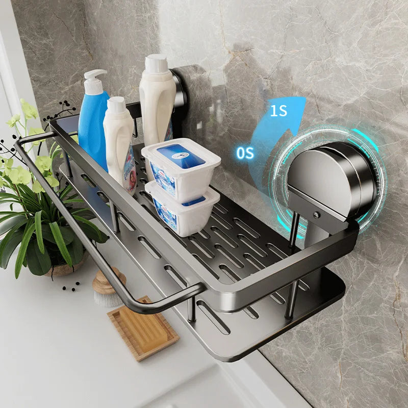 StickSmart™ Shower & Kitchen Shelf – No Drill Mount Organizer