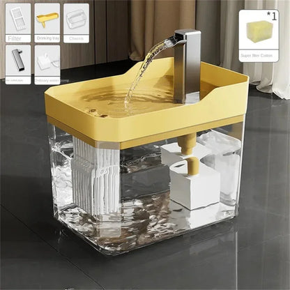 PurrFlow™ – USB Cat Water Fountain with Silent Pump & Filter System