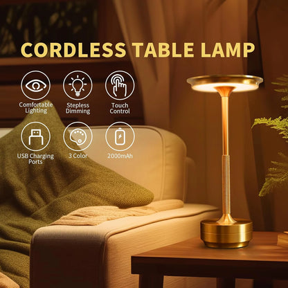 LumaMood Touch – Wireless LED Desk & Table Lamp with USB Charging