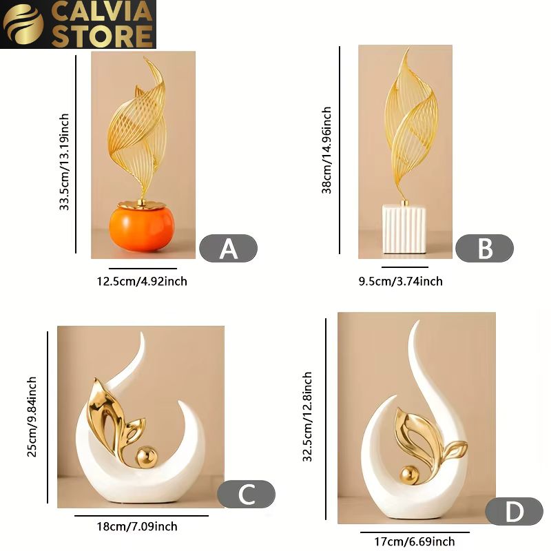 Nordic Ceramic Figurine Modern Living Room Decor